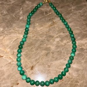 Green Jade Beaded Necklace